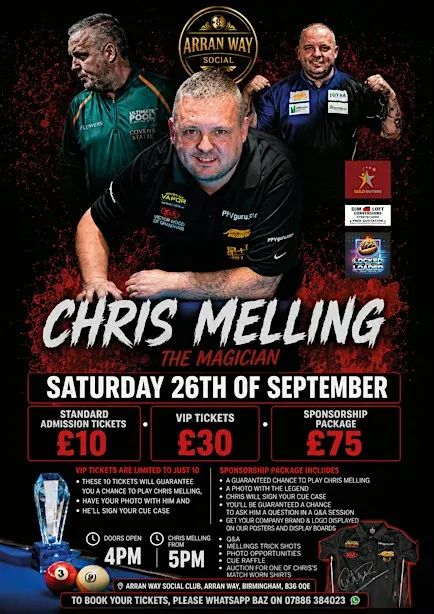 An Evening with the Pool Magician Chris Melling
