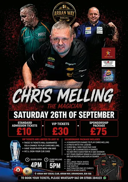 An Evening with the Pool Magician Chris Melling