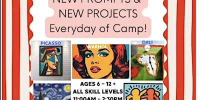 Winter Break Art Camp: FINE ARTIST PROMPTS SERIES at the Hive: Full Week