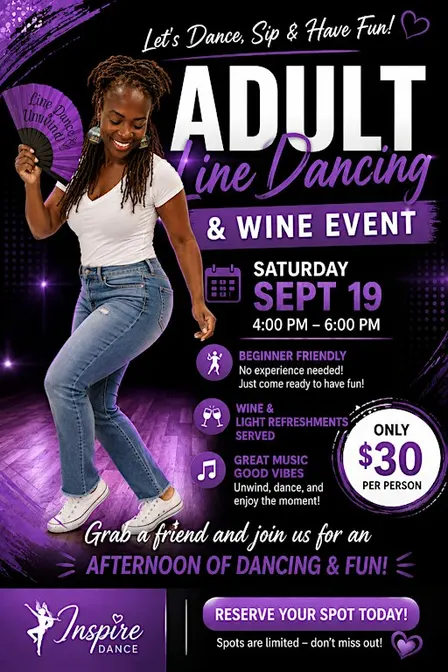 Adult Line Dancing and Wine