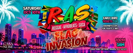 R.A.S FLAG INVASION MIAMI | 100% REGGAE AFROBEAT  SOCA