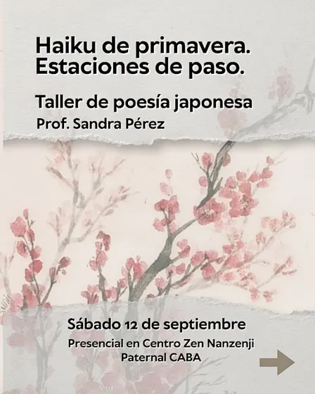 Taller de poesía japonesa de primavera:  Estaciones de paso. Haiku y Ocha