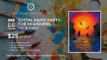 Social Paint Party for Beginners | Sip & Paint