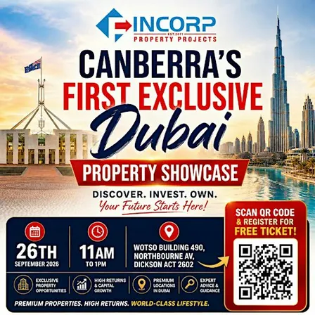 CANBERRA'S FIRST EXCLUSIVE DUBAI PROPERTY SHOWCASE