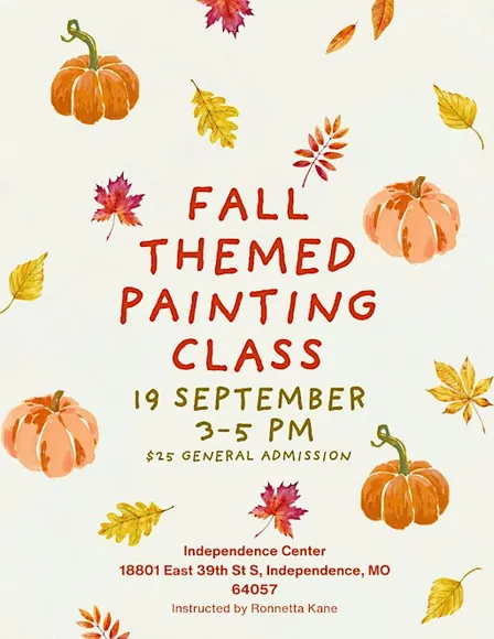 Fall Themed Painting Class at Independence Center