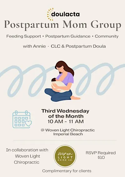 Postpartum & New Mom Support Group (Wednesday Imperial Beach)