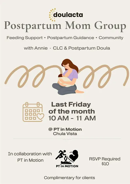 Postpartum  & New Mom Group (Friday Chula Vista)