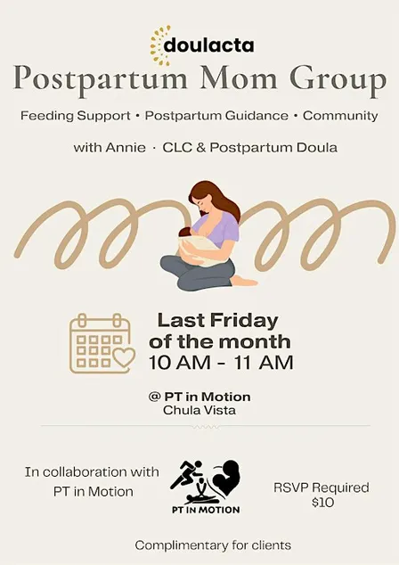 Postpartum  & New Mom Group (Friday Chula Vista)