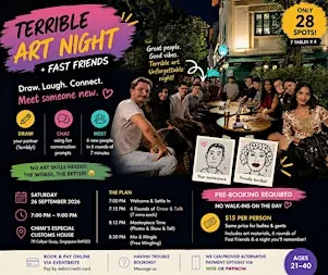 Terrible Art Night + Fast Friends Singapore | Draw, Laugh & Make Friends