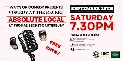 Comedy At The Becket! Absolute Local!