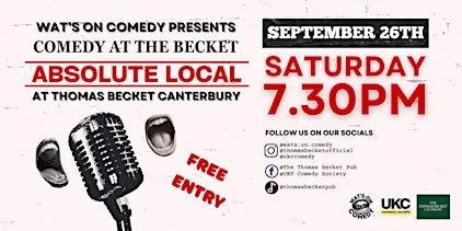 Comedy At The Becket! Absolute Local!