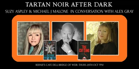 Suzy Aspley and Michael J Malone in Conversation with Alex Gray