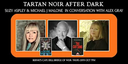 Suzy Aspley and Michael J Malone in Conversation with Alex Gray