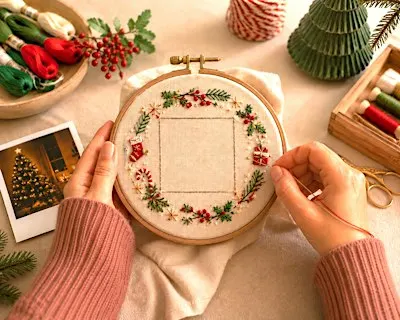 SIP&STICK- Weihnachts-Stickrahmen gestalten in Frankfurt