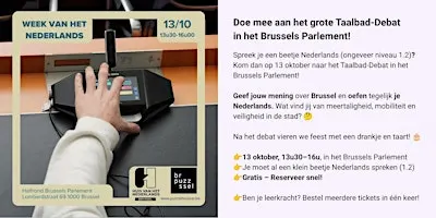 Taalbad-Debat in het Brussels Parlement - Week van het Nederlands!