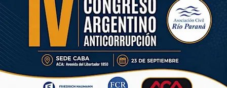IV Congreso Arg Anticorrupción. Presencial. Sede CABA. Mie/23 sept. 9 hs