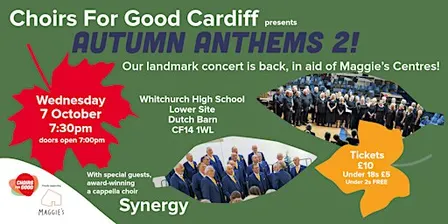 Choirs for Good Cardiff Presents Autumn Anthems 2!