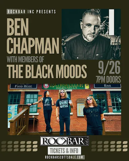 Ben Chapman with members of The Black Moods