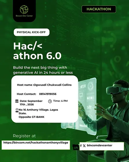 Anthony Village Bincom Hackathon Physical KickOff