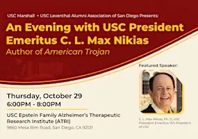 An Evening with USC President Emeritus C. L. Max Nikias - 10/29
