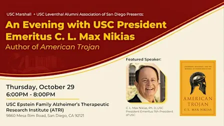 An Evening with USC President Emeritus C. L. Max Nikias - 10/29