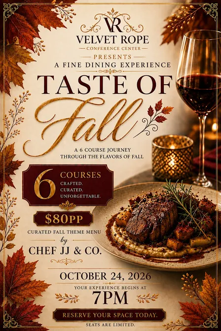 A Taste of Fall — Where Fine Dining Meets Fall Elegance.