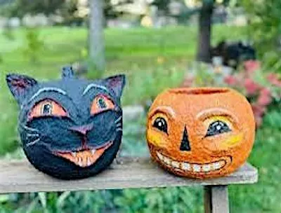 Traditional Paper Mache Pumpkins