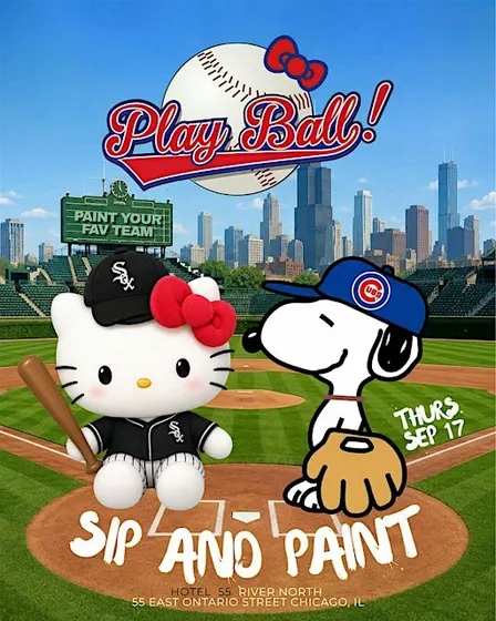 Chicago Cubs vs Sox Sip and Paint