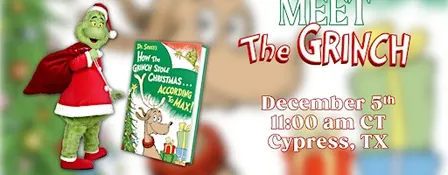 A Festive Meet & Greet With The Grinch at BAM Cypress, TX!