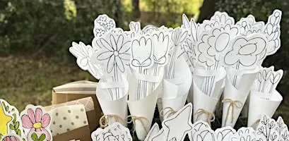 Handmade Paper Flowers + Coloring Session