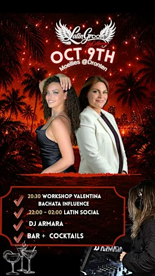 LGBC Bachata Influence Workshop + LATIN SOCIAL indoors and outdoors