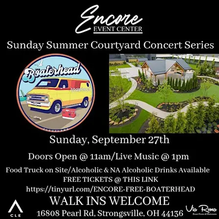 BOATERHEAD PERFORMS IN OUR COURTYARD SUNDAY SUMMER CONCERT SERIES