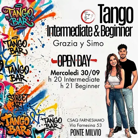 TANGO ARGENTINO - INTERMEDIATE e BEGINNER - OPEN DAY TANGO BAR Ponte Milvio