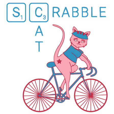 Scrabble Cat #7 ⭐ The alley cat for 'Burgh word nerds