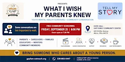 What I Wish My Parents Knew — Youth Mental Health Screening