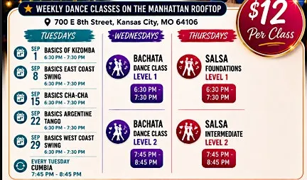 BACHATA BEGINNERS DANCE GROUP CLASS – FUN & EASY (WEDNESDAYS)