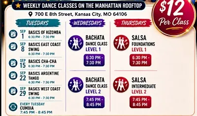 CUMBIA  BASICS  DANCE GROUP CLASS (TUESDAYS)