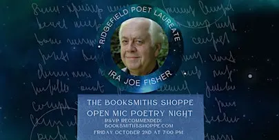 Ira Joe Fisher: Open Mic Poetry Night 10/2 7PM - The Booksmiths Shoppe