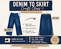 Denim Jeans to Skirt Upcycle Workshop