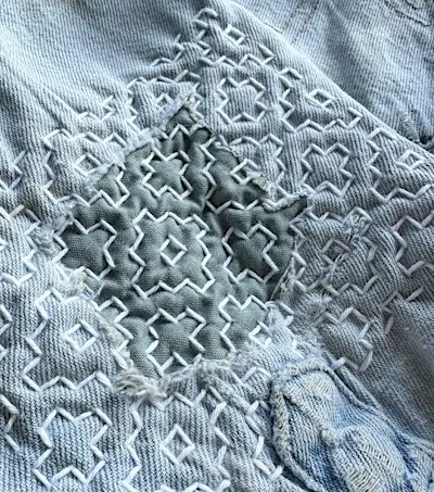 Sashiko Visible Mending - Smallwoods Workshops at Bandit