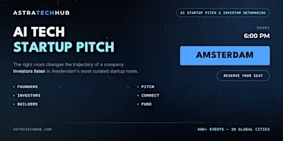 AI Startup Pitch & Investor Networking I Amsterdam