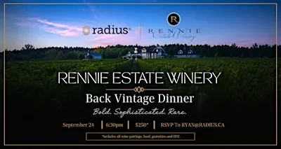 Rennie Estate x Radius on Brant Back Vintage Dinner