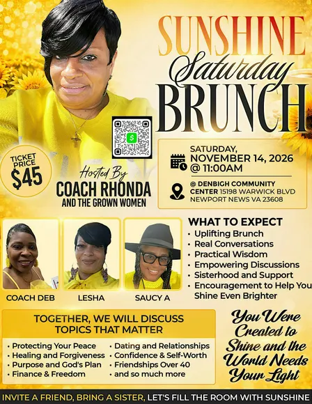 Sunshine Saturday Brunch with Coach Rhonda & The Grown Women