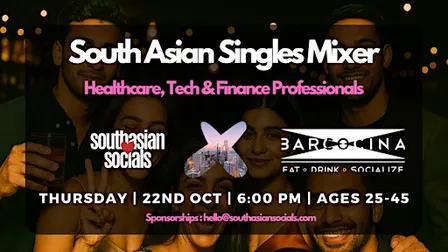 South Asian Singles Mixer | Healthcare, Tech & Finance Professionals