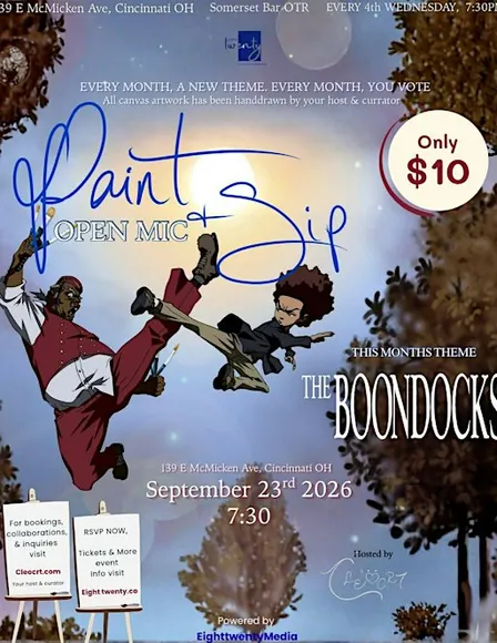 Paint N Sip Open Mic: The Boondocks Edition