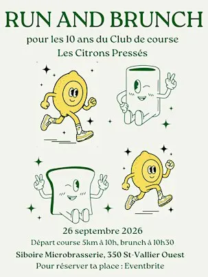 Run and Brunch pour les 10 ans du club de course Les Citrons Pressés