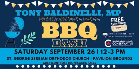 Tony Baldinelli, MP 5th Annual Fall BBQ Bash 2026
