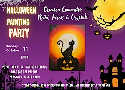 Halloween Painting Party at Crimson Commuter