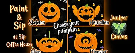 Paint & Sip at Sip Coffee House 2 in Highland: Choose Your Pumpkin