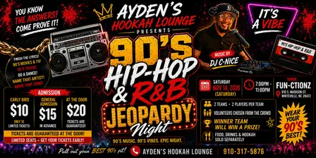 90’S HIP-HOP & R&B JEOPARDY NIGHT!